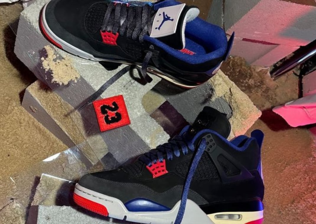 Air Jordan 4 Retro Rare Air Black Deep Royal Blue