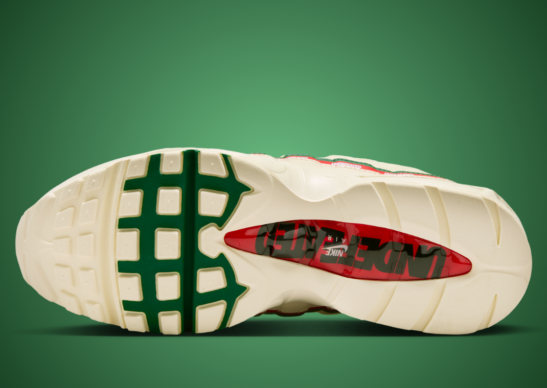 Undefeated x Nike Air Max 95 OG Big Bubble Sail Gorge Green Outsole