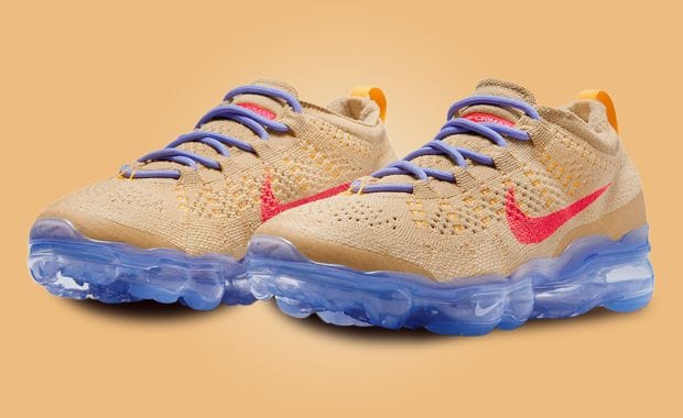 Golden Hits Grace The Nike Air VaporMax 2023 Flyknit Pale Vanilla Sea Coral