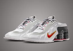 Martine Rose x Nike Shox MR4 Mule White (W) - Angle