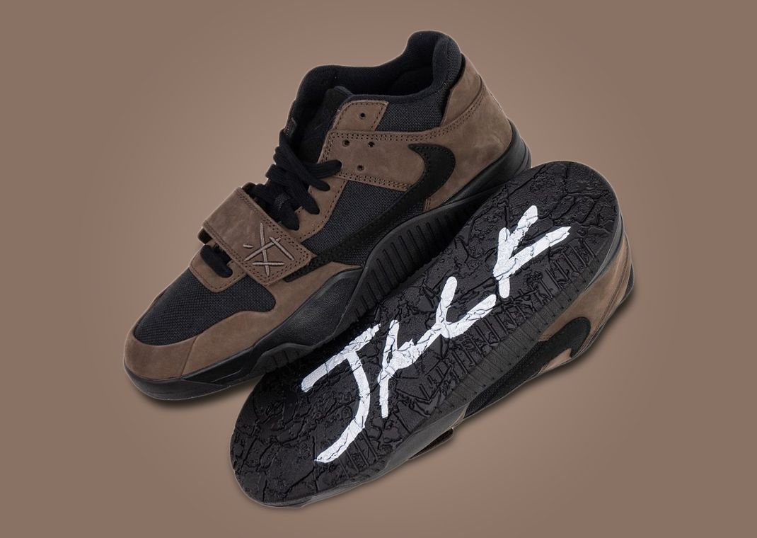 The Travis Scott x Jordan Jumpman Jack Dark Mocha Black