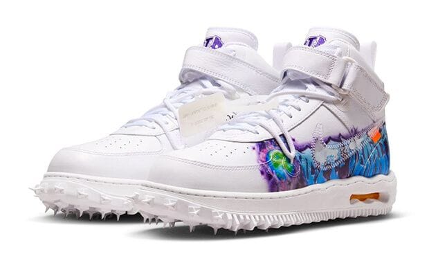 The Off-White x Nike Air Force 1 Mid White Graffiti Releases June 22
