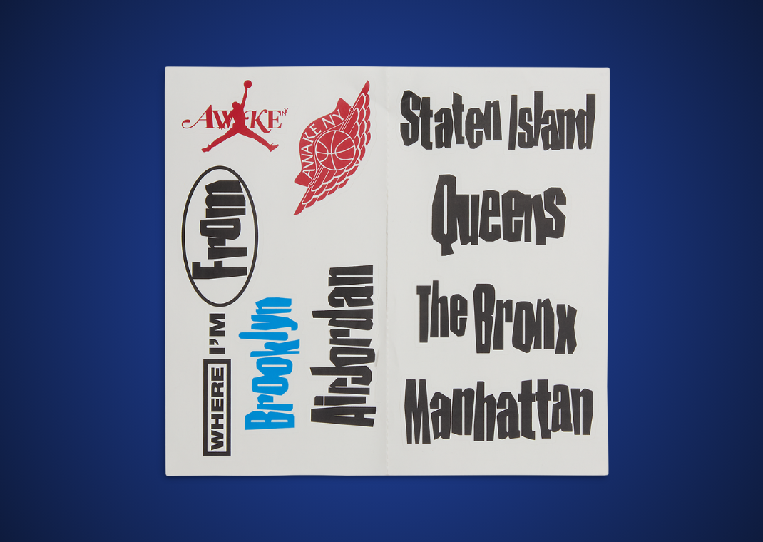 Awake NY x Jordan Air Ship PE SP Game Royal Stickers