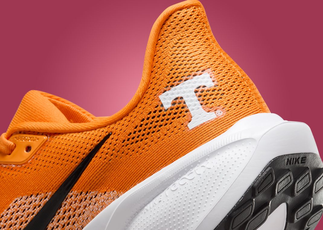 NCAA x Nike Pegasus 41 Tennessee Heel Detail