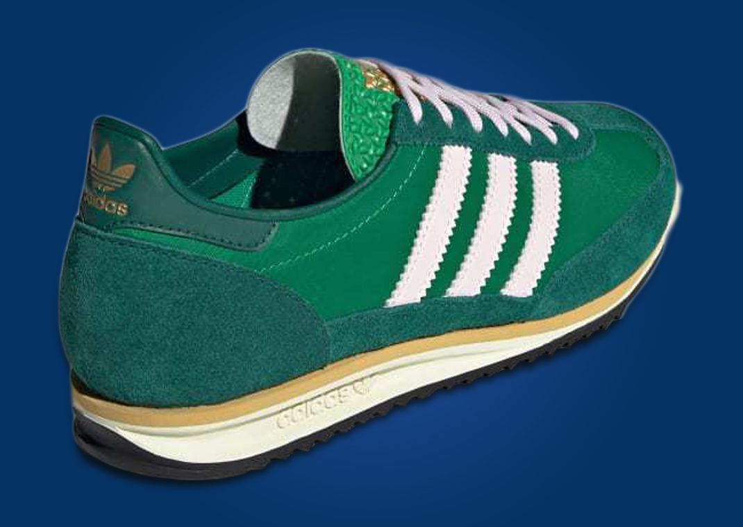 adidas SL 72 Collegiate Green Pink (W) Heel Angle