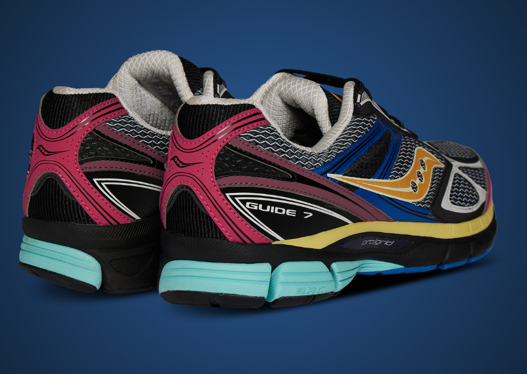 Saucony Guide 7 Black Multi Heel