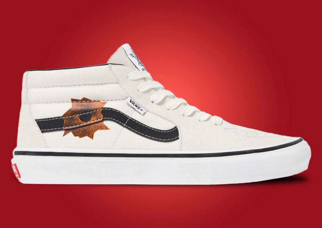 Supreme x Nate Lowman x Vans Grosso Mid White Lateral
