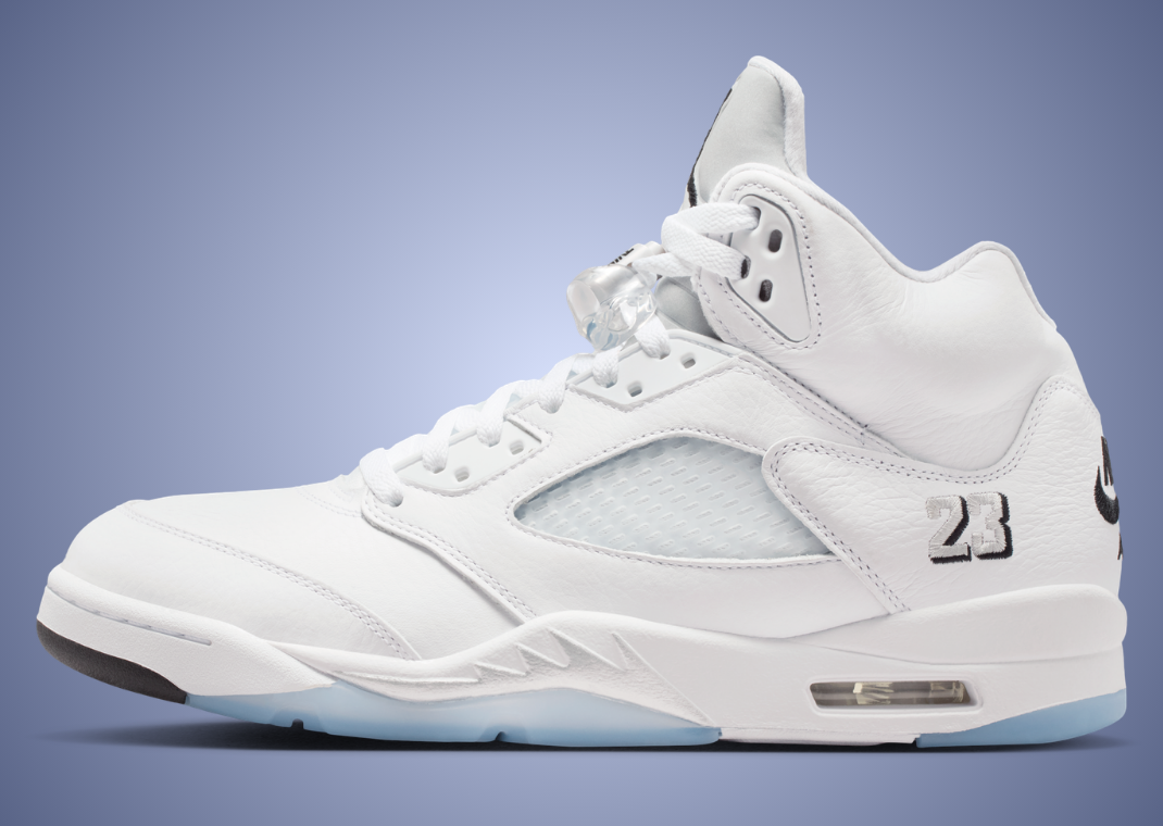 Air Jordan 5 Retro White Metallic - Lateral