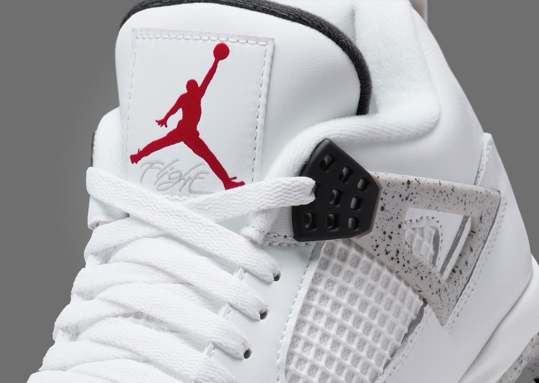 Air Jordan 4 Retro MCS White Cement Tongue