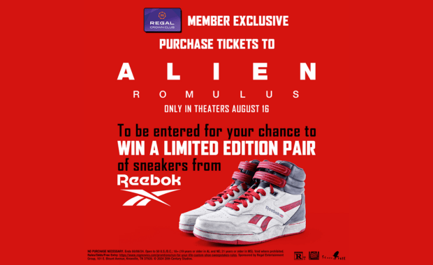 Regal Cinemas x Alien Romulus x Reebok Sneaker Giveaway
