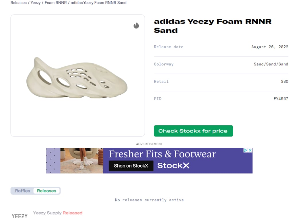 adidas Yeezy Foam RNNR Sand Release Guide
