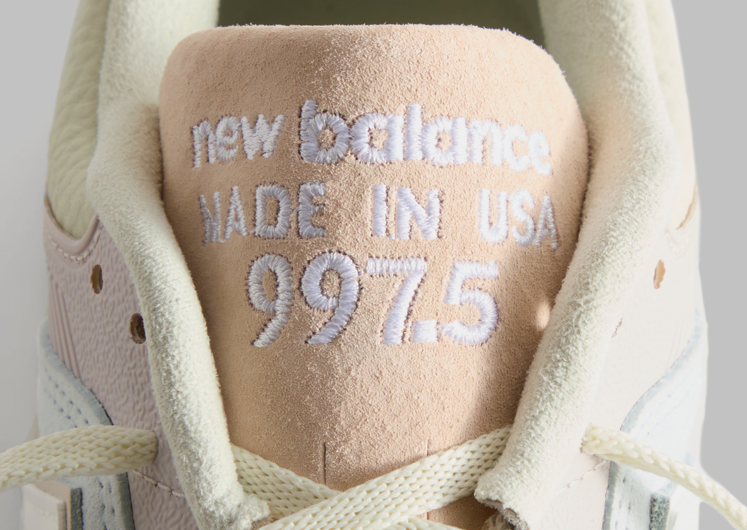 Ronnie Fieg Kith x New Balance 997.5 Easter White Ice Blue Peach Tongue Detail