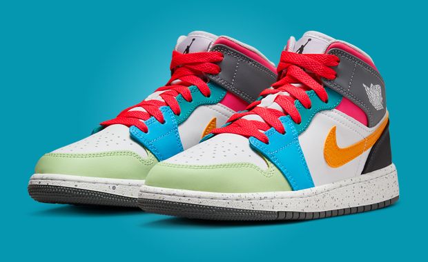 Jordan 1 Mid 'Multi-Color' (PS) Preschool on sale size 12C NWOB