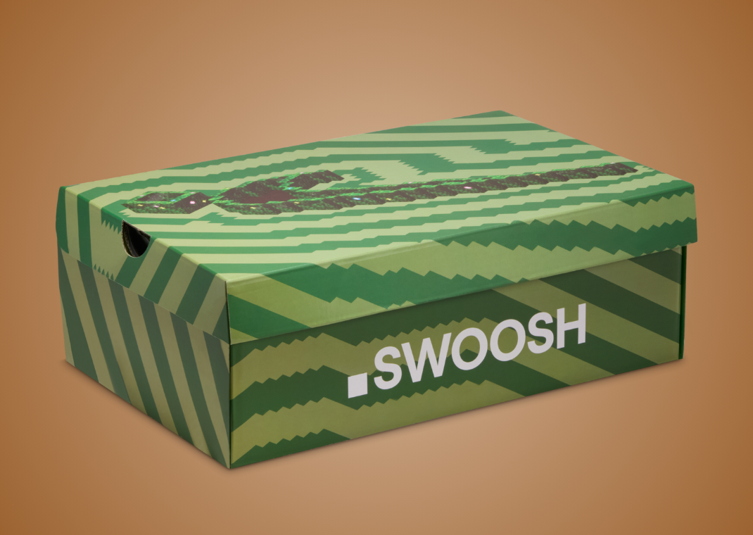 .SWOOSH x Nike ReactX Rejuven8 Slide Wheat Packaging