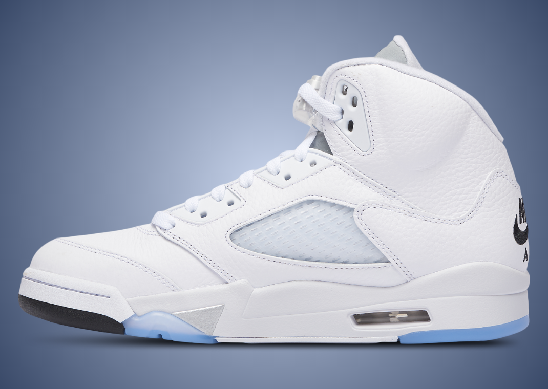 Air Jordan 5 Retro White Metallic - Medial