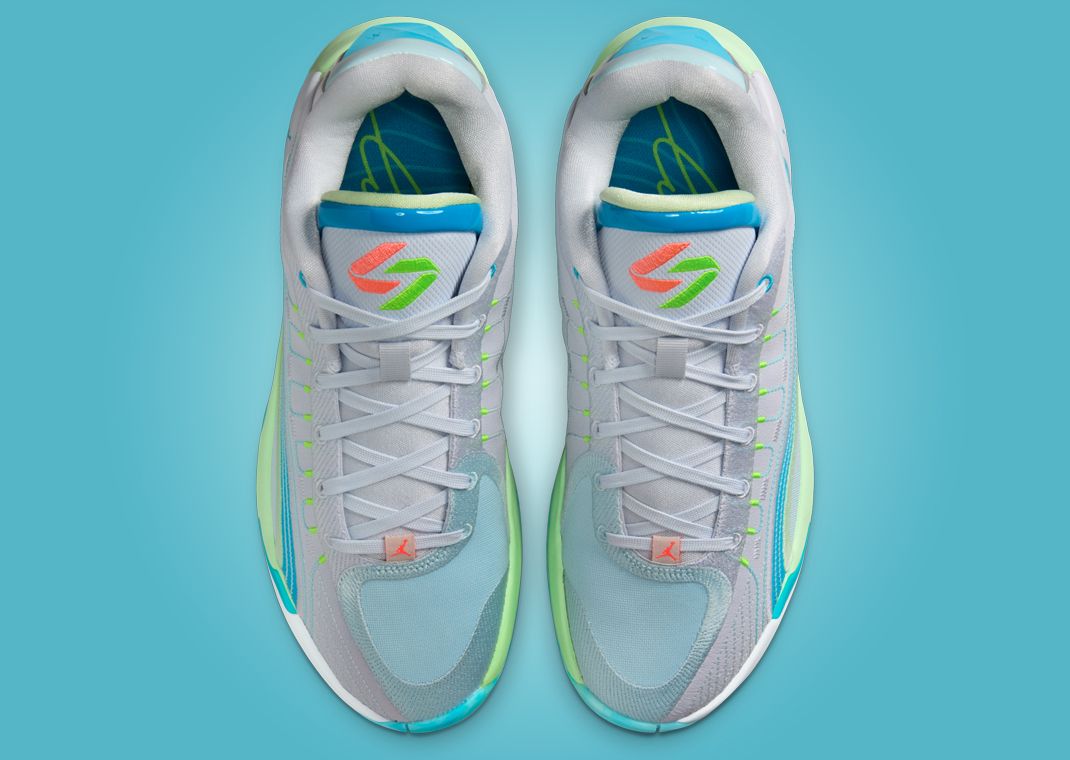 Jordan Luka 4 Football Grey Laser Blue Top