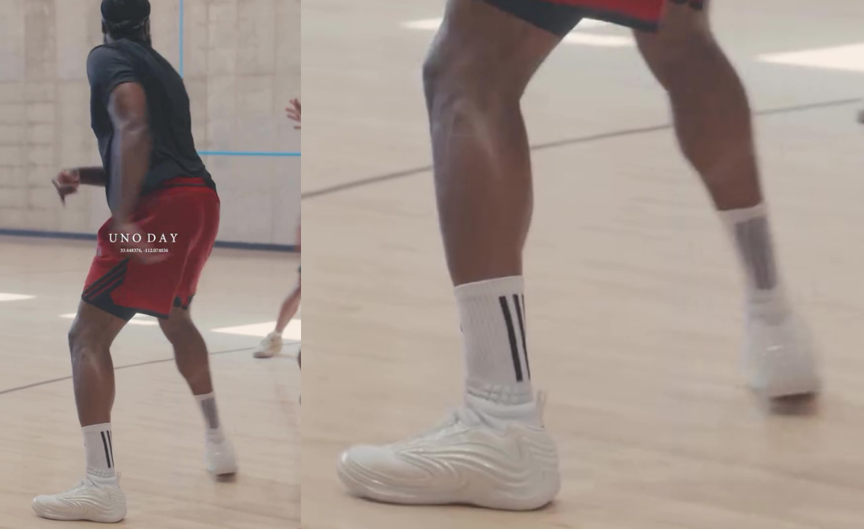 James Harden Debuted a Triple-White adidas Harden Vol. 11 at His Uno Day Birthday Pick-Up Game