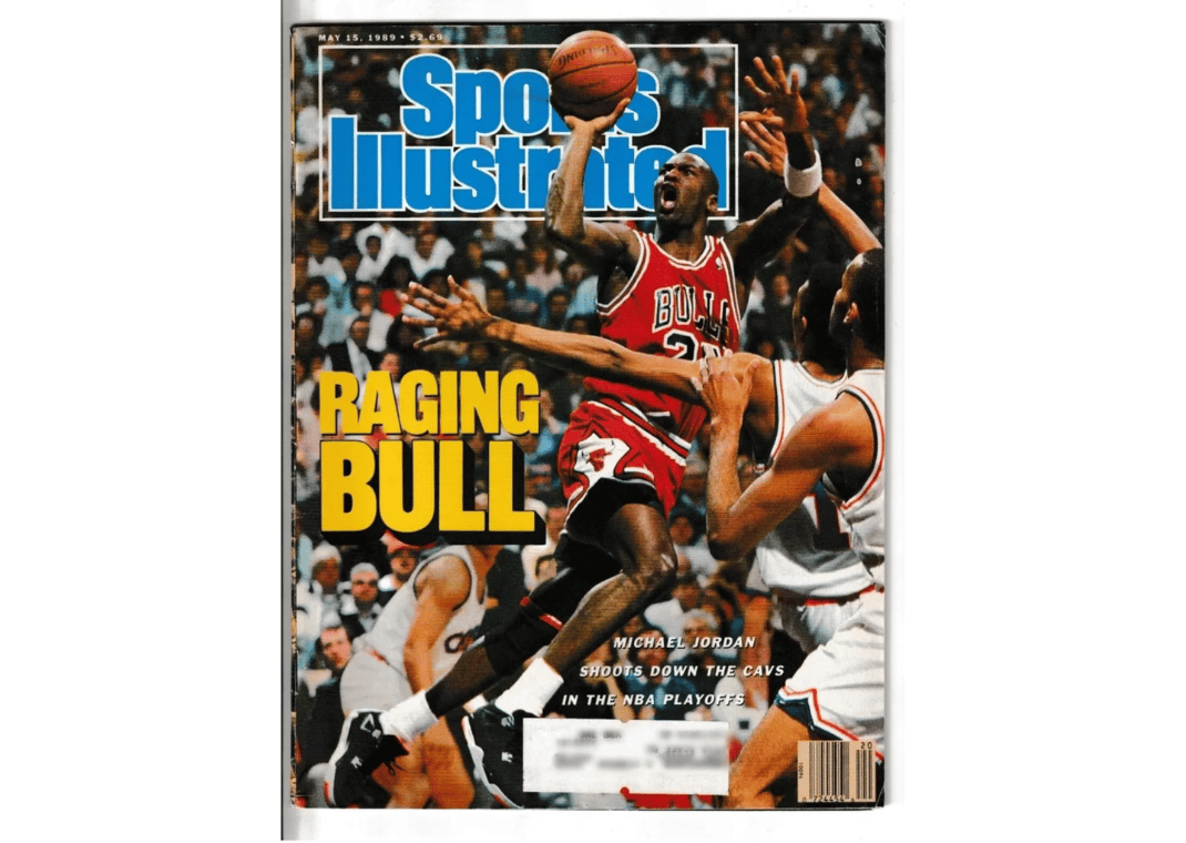 Sports Illustrated cover featuring Michael Jordan's Raging Bull nickname