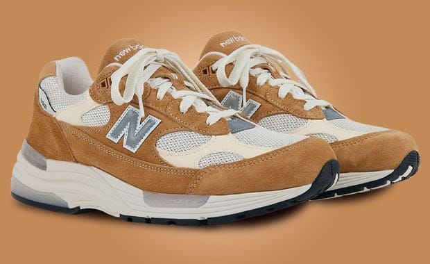 The New Balance 992 Made in USA Sweet Caramel Calcium Releases June 2025