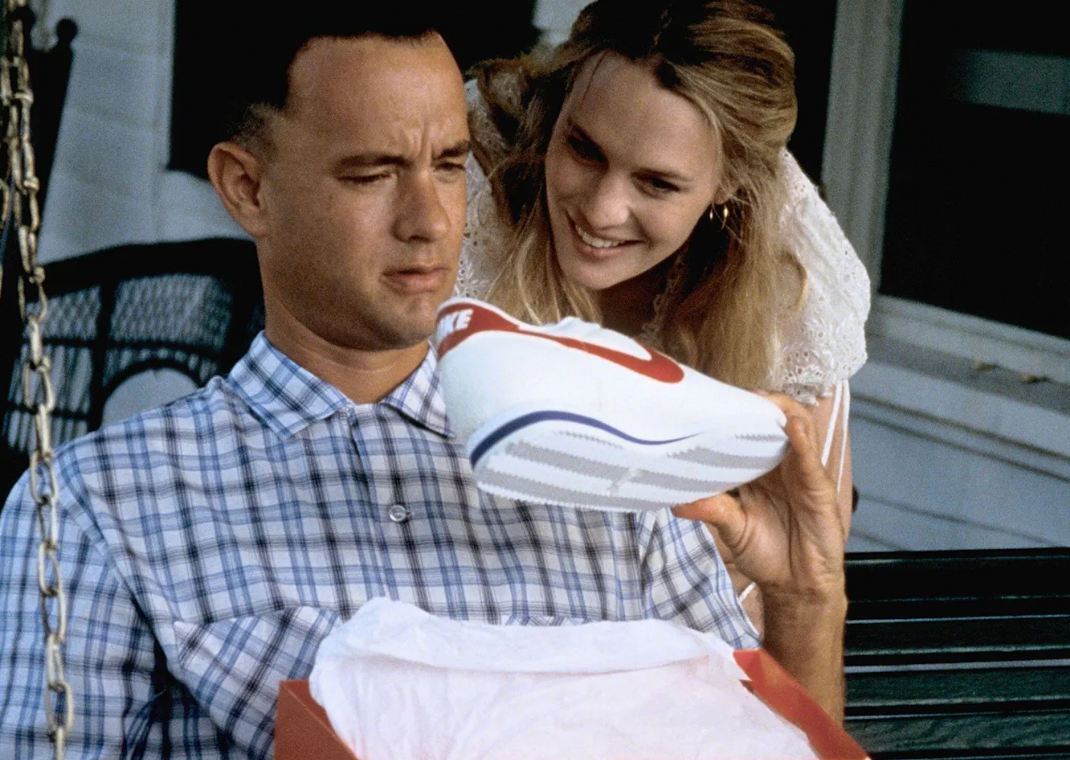 Forrest Gump receiving his Nike Cortez