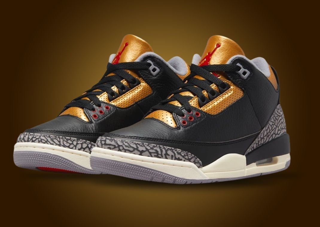 Air Jordan 3 Retro Black Cement Gold (W)