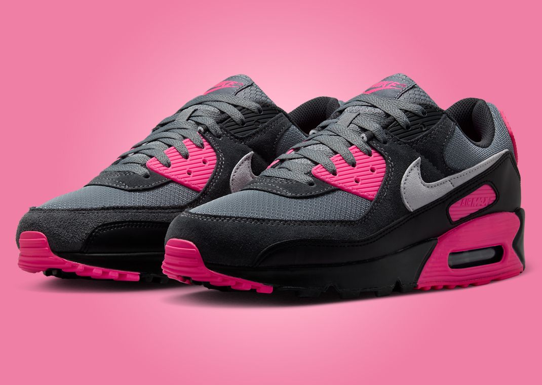 The Nike Air Max 90 Gets a Wolf Grey Hyper Pink Makeover display picture 1
