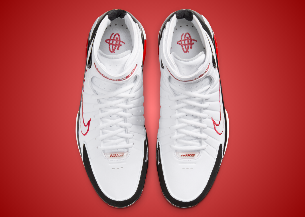 Nike Zoom Flight Huarache 2K4 White Varsity Red - Top