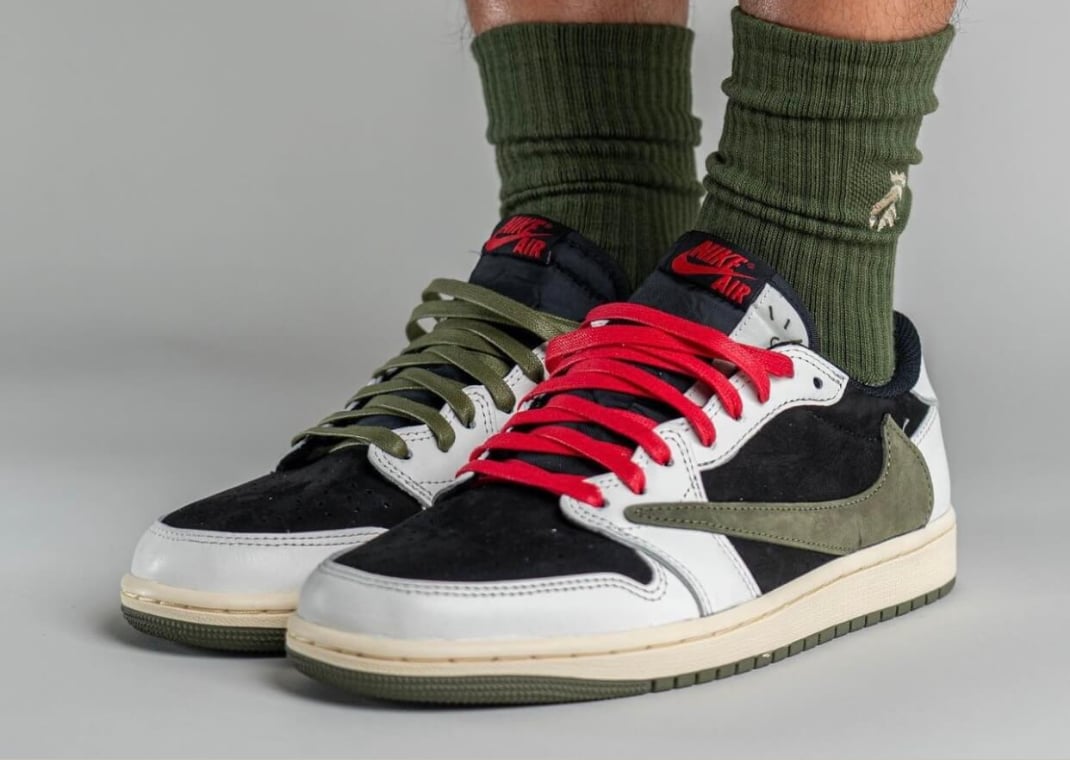 Travis Scott x Air Jordan 1 Retro Low OG On Feet