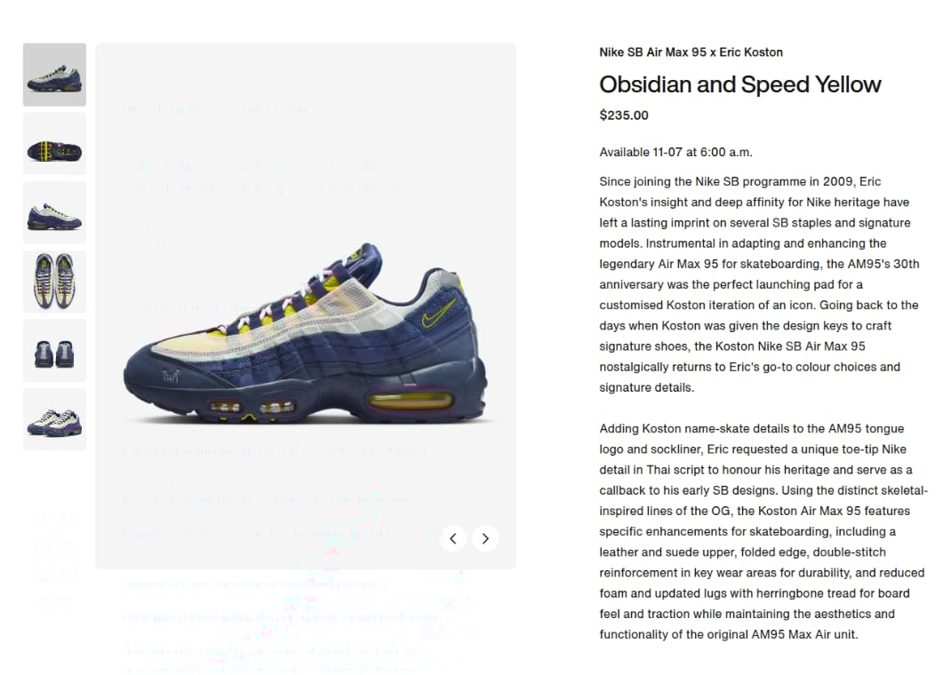Where to Buy Eric Koston x Nike SB Air Max 95