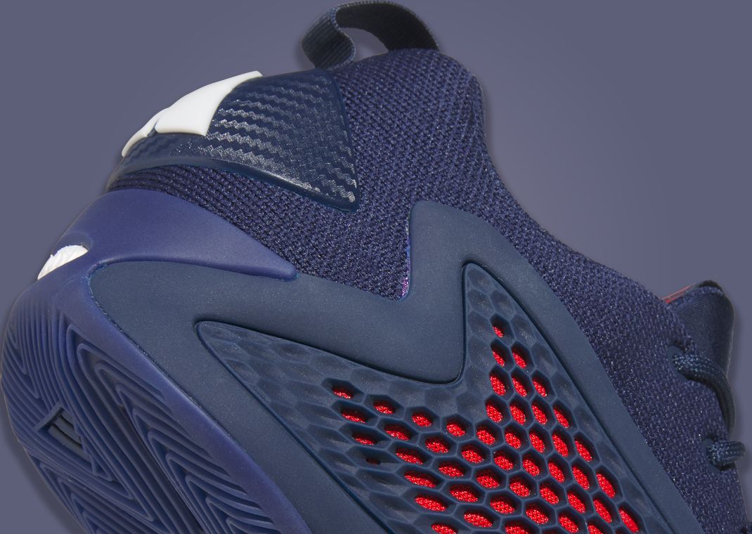adidas AE 1 Low USA Night Indigo Red Heel Detail