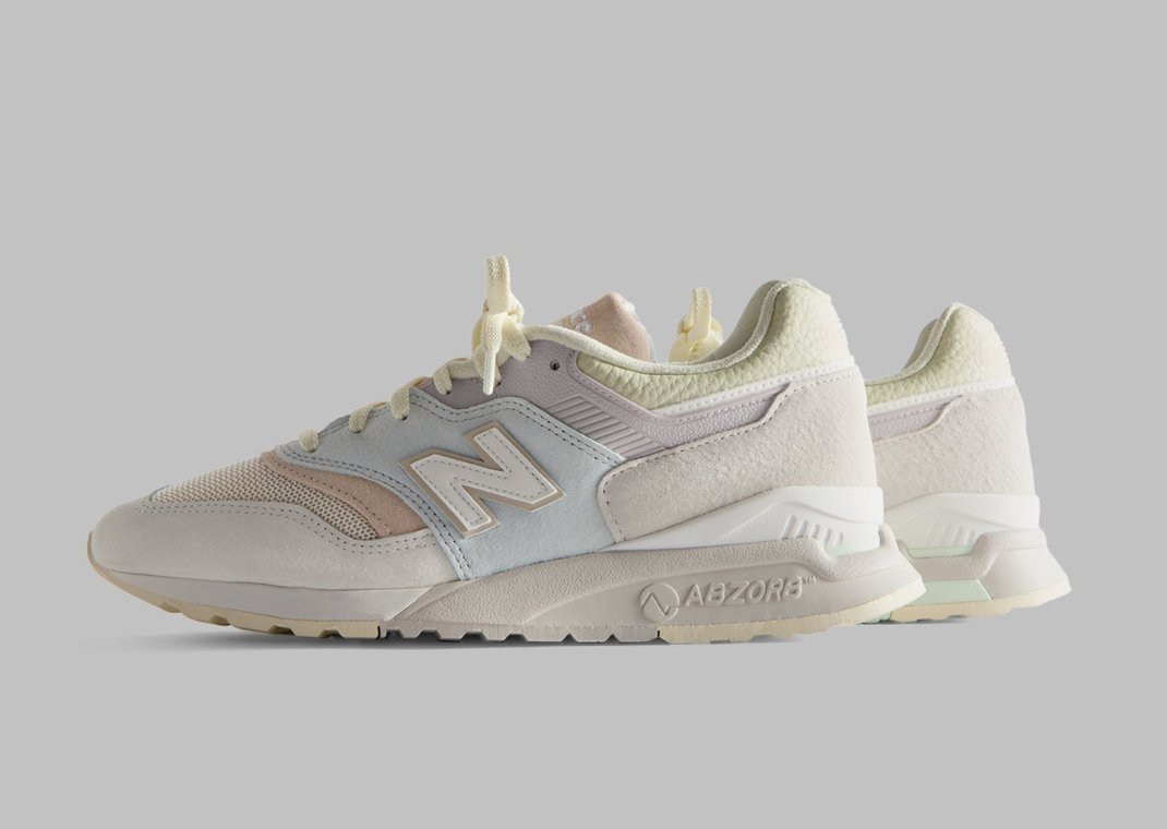 Ronnie Fieg Kith x New Balance 997.5 Easter White Ice Blue Peach Lateral