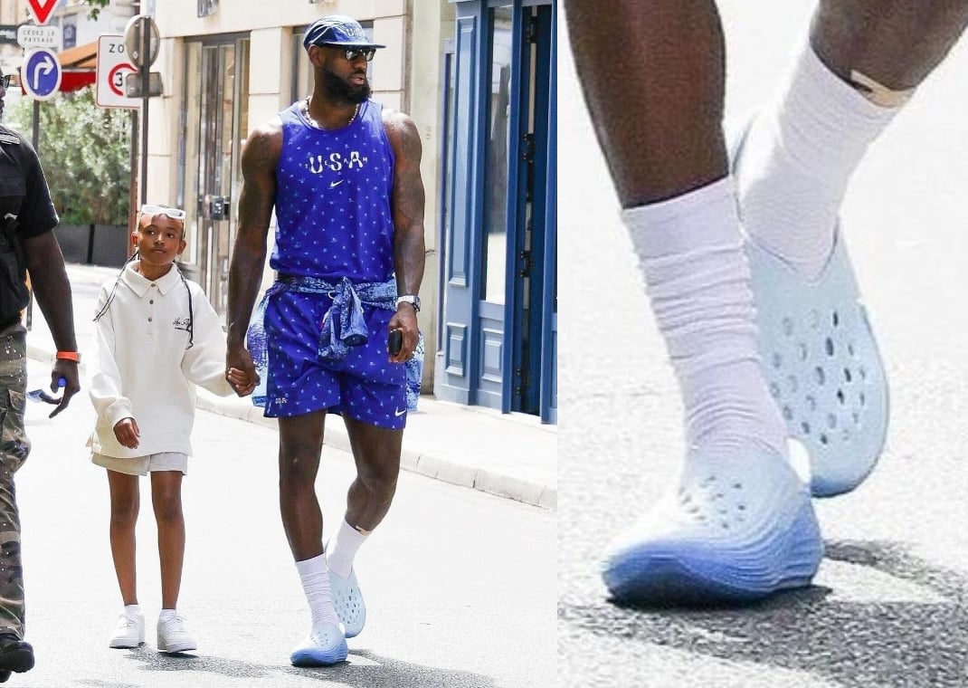 LeBron James wearing the Nike ReactX Rejuven8 Glacier Blue