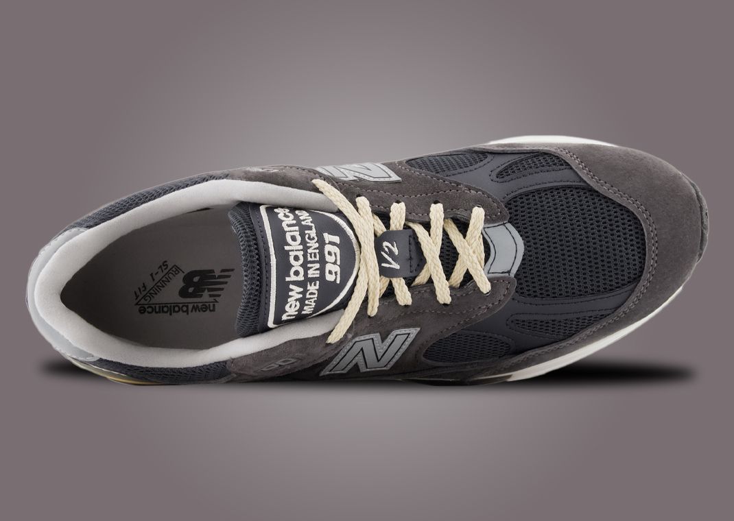 New Balance 991v2 Made in UK Dark Gull Grey Top