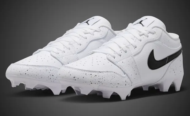 Jordan Brand is Ready for Football Season with a White Cement Air Jordan 1 Low TD Cleat
