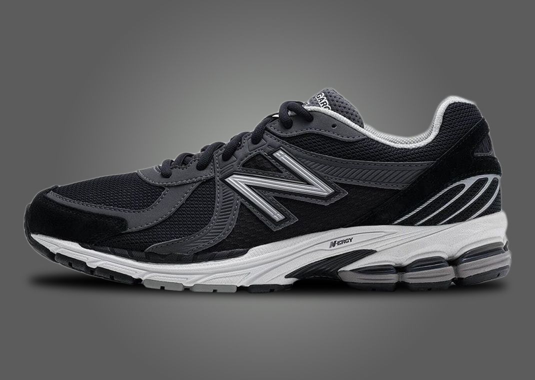 Comme des Garçons Homme x New Balance 860v2 Black White Lateral