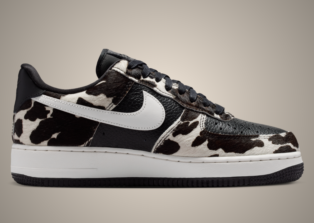 Nike Air Force 1 Low Cow Print Black (W) - Medial