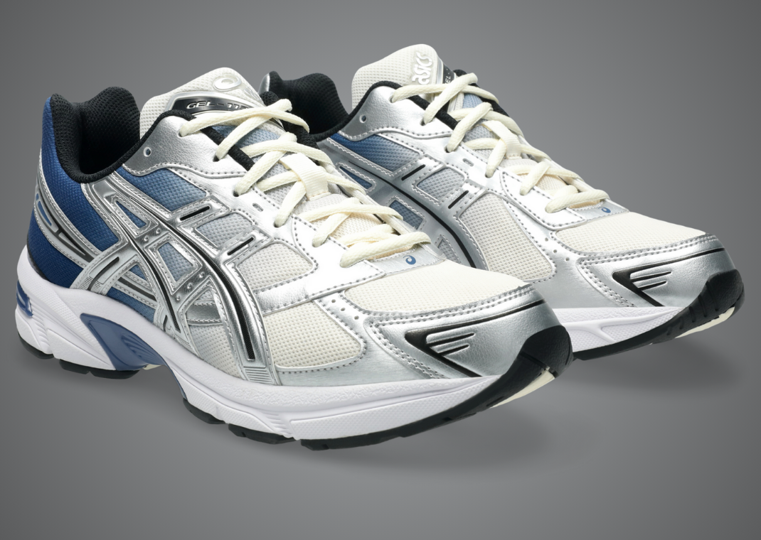 Asics Gel-1130 Blue Metallic Silver Angle