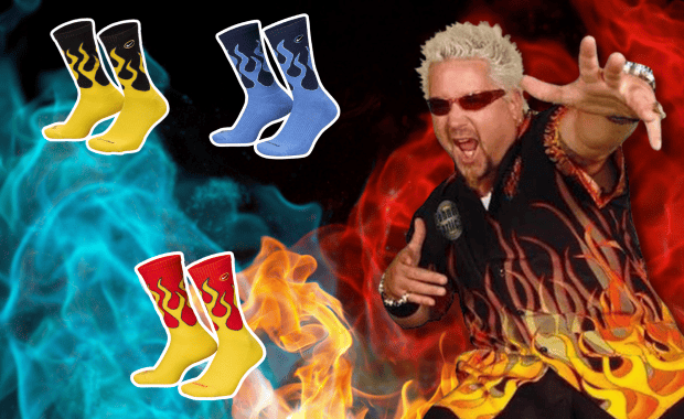 Nike Everyday Plus Flame Socks With Guy Fieri