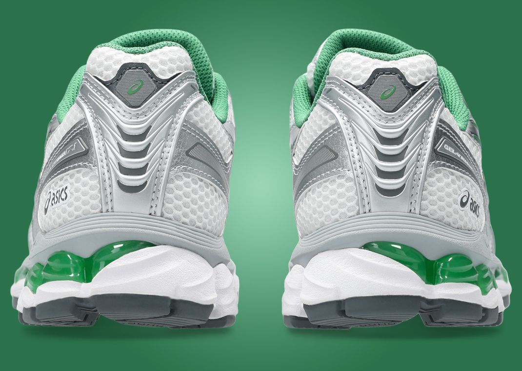 Asics Gel-Kayano 12.1 Metallic Silver Green Heel