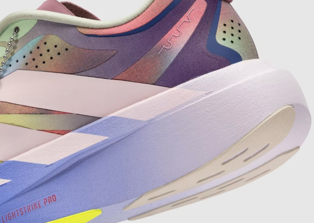 The Whitaker Group x adidas Adizero Evo SL Exo Neon Lights Multi - Heel Detail