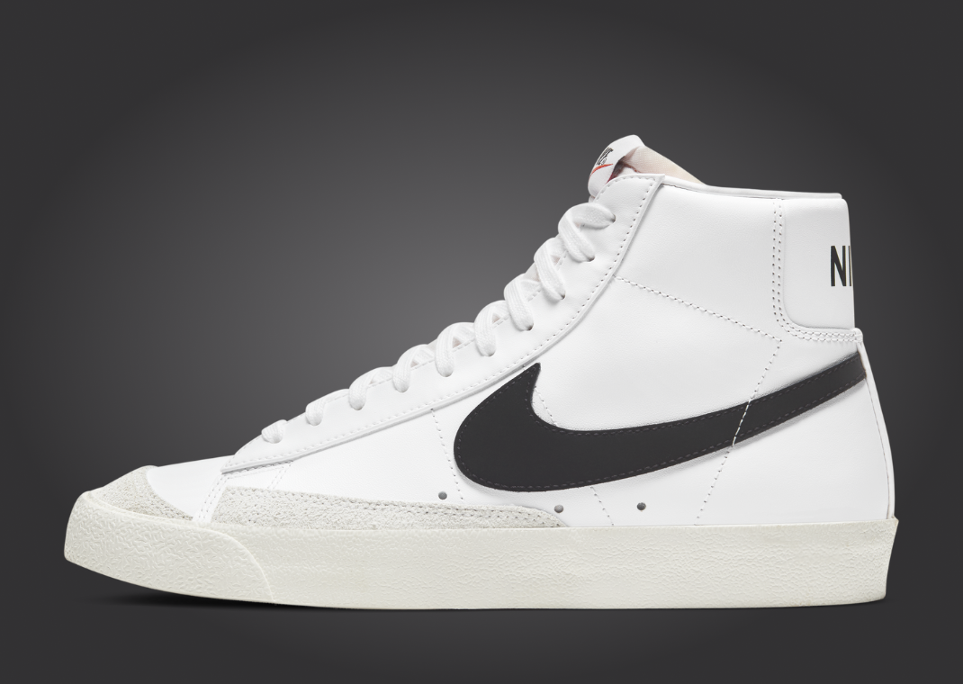 Nike Blazer Mid '77 Vintage White Black Lateral Side