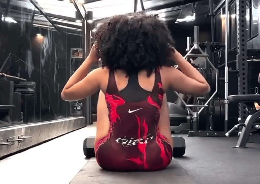 Megan Thee Stallion Wearing Her Nike Training Onesie Collab