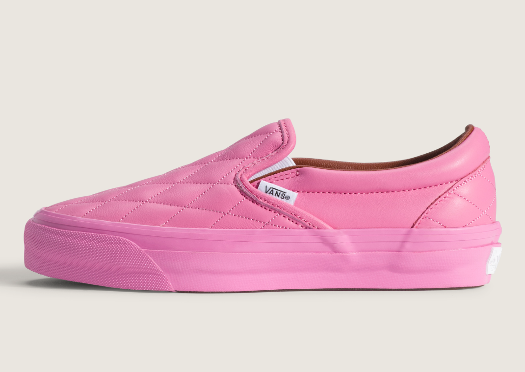 Vans Premium Classic Slip-On Quilted Pink - Lateral