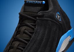 Air Jordan 14 Black University Blue Detail