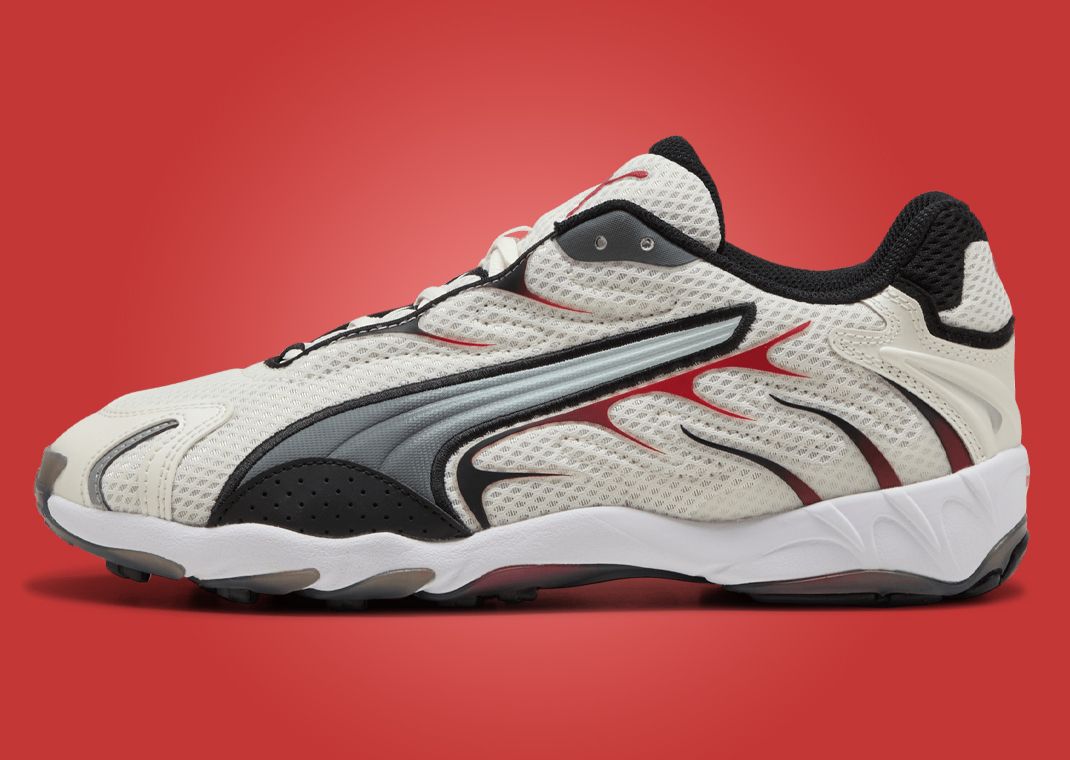 Puma Inhale White Black Red Lateral