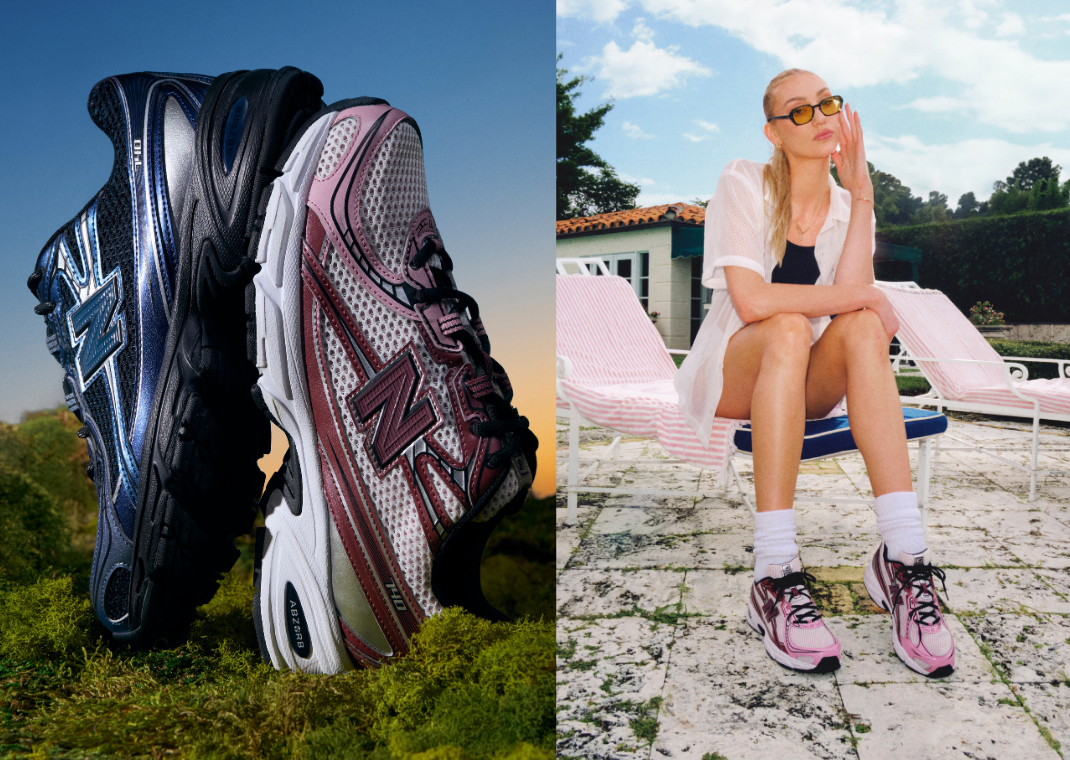 Foot Locker-exclusive New Balance 740 Pack modeled by Cameron Brink
