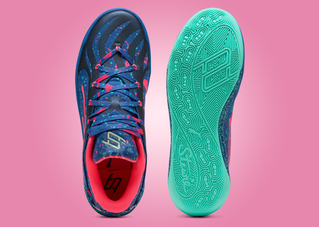 New Puma Stewie Sneaker Splatter Paint Top and Ousole