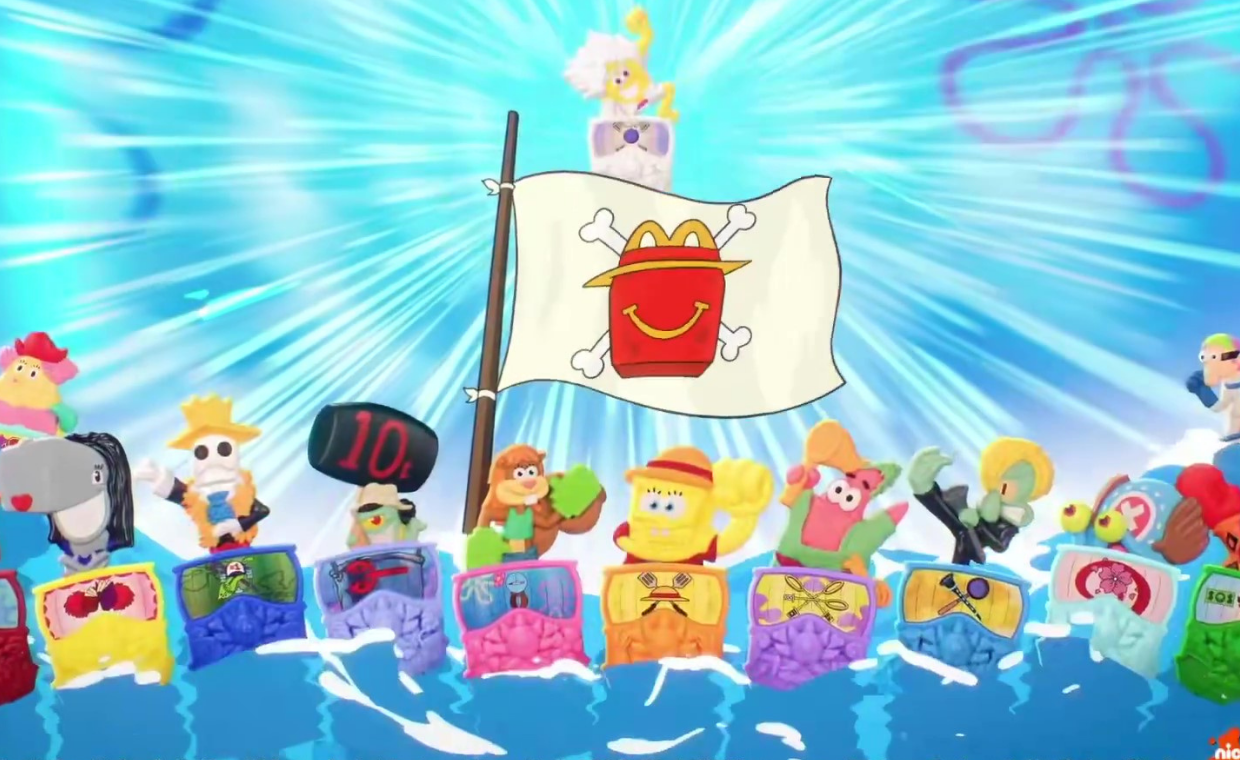 One Piece x SpongeBob Squarepants x McDonald's Happy Meal