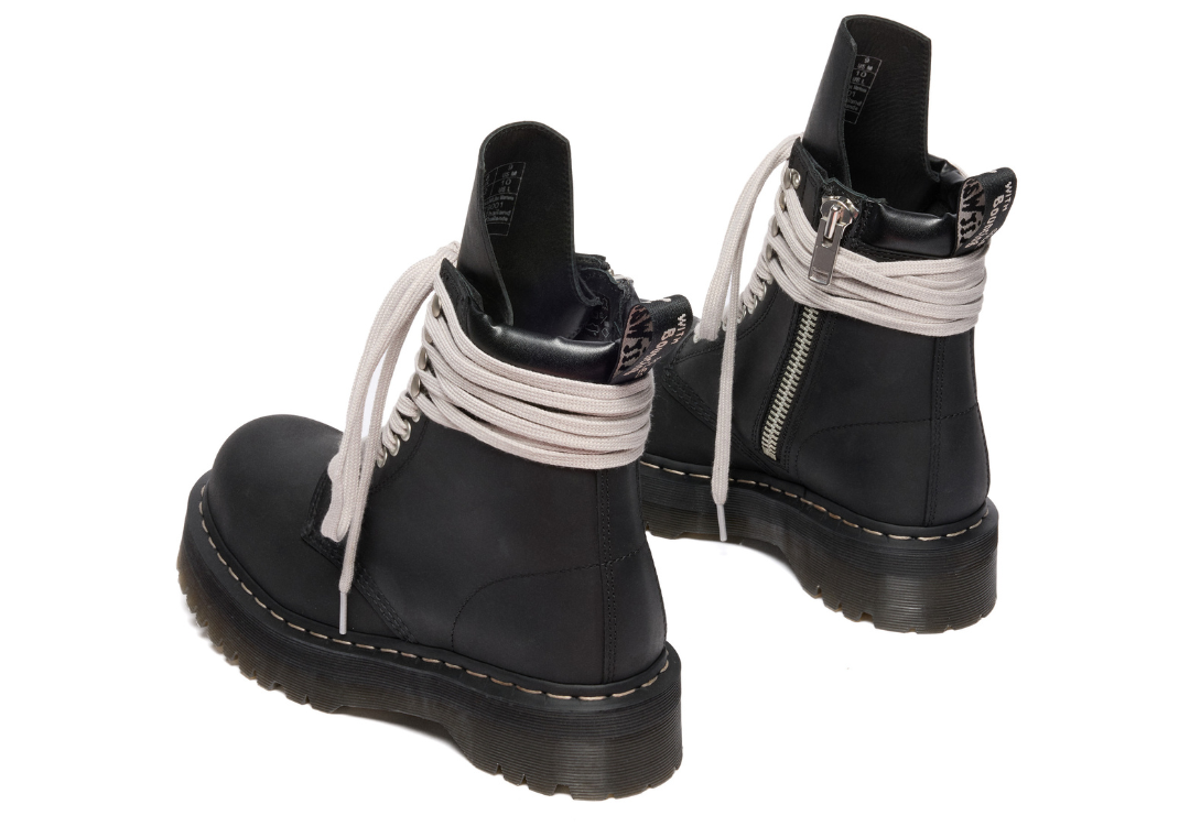 Rick Owens x Dr. Martens Steel Toe - Back Angle