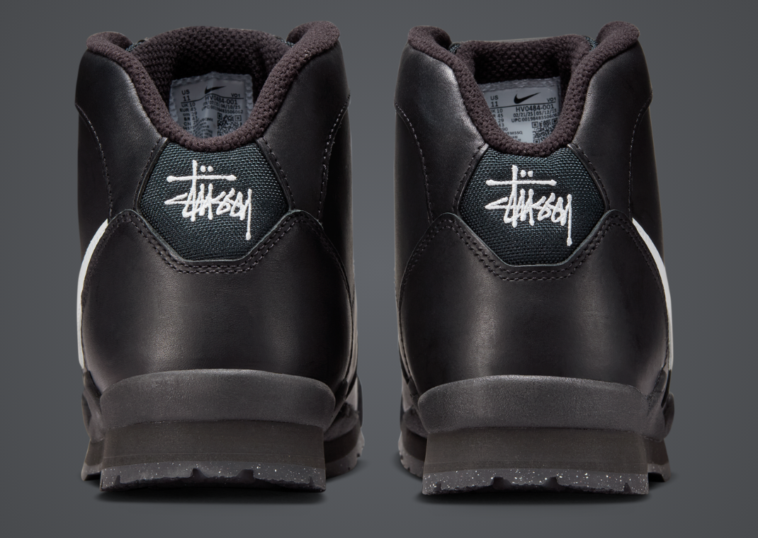 Stüssy x Nike Baltoro Black White Heel